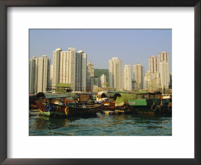 The Floating City Of Boat Homes (Sampans), Aberdeen Harbour, Hong Kong Island, Hong Kong, China by Fraser Hall Pricing Limited Edition Print image
