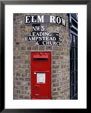 Tiled Street Name And Postbox, Hampstead, London, England, United Kingdom by Walter Rawlings Pricing Limited Edition Print image