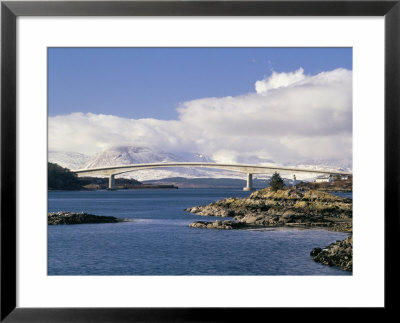 Skye Bridge Across Kyle Akin With Snow On The Mountains Of Skye In Late Winter, Highland Region, Uk by Pearl Bucknall Pricing Limited Edition Print image