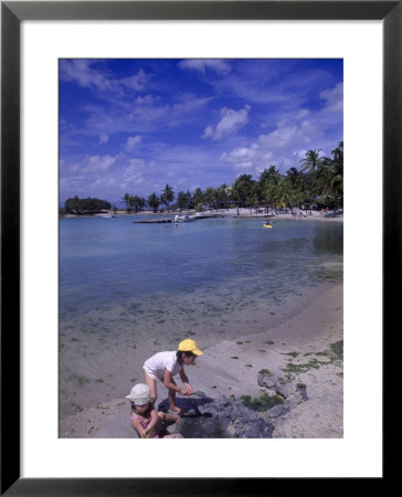 Children Playing In Sand At Grand Bay Beach by Bill Bachmann Pricing Limited Edition Print image