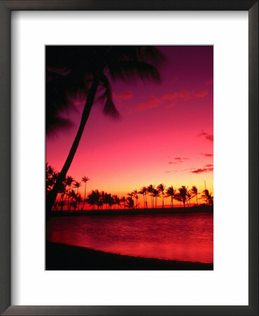 Sunset At Anaehoomalu Beach, Waikoloa, Hawaii, Usa by Ann Cecil Pricing Limited Edition Print image