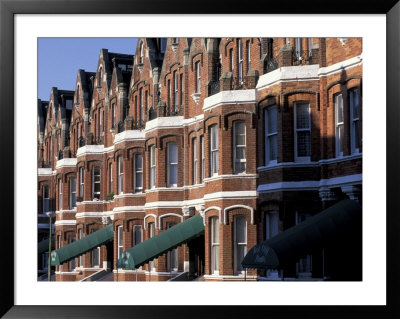 Terraced Row Of Brick Buildings, Bournemouth, Dorset, England by Nik Wheeler Pricing Limited Edition Print image