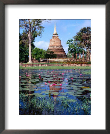 The Lotus Pond And Stupa In Sukhothai Historical Park, Thailand by Glenn Beanland Pricing Limited Edition Print image