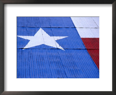Texas Flag Painted On Barn Roof, Austin, Texas by Richard Cummins Pricing Limited Edition Print image