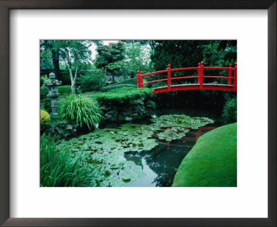 Bridge And Pond Of Japanese Style Garden, Kildare, Ireland by Tony Wheeler Pricing Limited Edition Print image