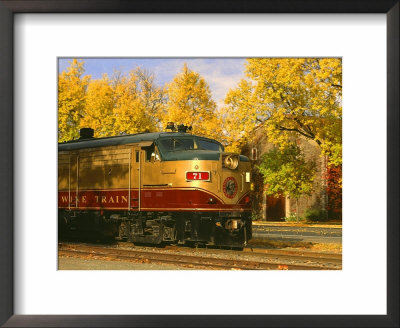 Napa Valley Wine Train Rolls Through Rutherford, California, Usa by John Alves Pricing Limited Edition Print image