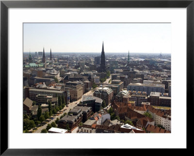 A View Over The City From Michaeliskirche, Hamburg, Germany by Yadid Levy Pricing Limited Edition Print image