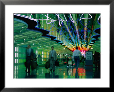 Walkway In International Airport, Chicago, Illinois by Peter Hendrie Pricing Limited Edition Print image