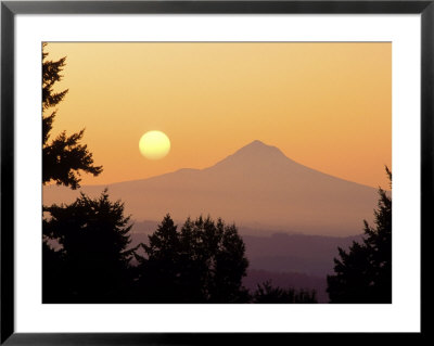 Sunrise Over Mt Hood, Portland, Oregon, Usa by Janis Miglavs Pricing Limited Edition Print image