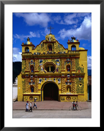 The 16Th Century Decorated Church Of San Andres Xecul, Totonicapan, Guatemala by Greg Johnston Pricing Limited Edition Print image
