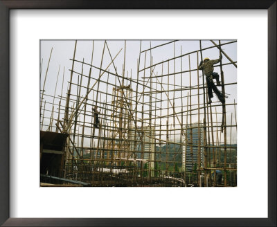 Rare Bamboo Scaffolding Used In Hong Kongs Housing Construction by Eightfish Pricing Limited Edition Print image