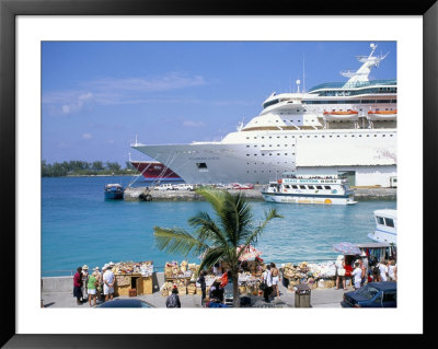 Cruise Ship, Dockside, Nassau, Bahamas, West Indies, Central America by J Lightfoot Pricing Limited Edition Print image