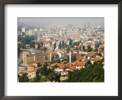 Panoramic Hilltop View Of The City, Sarajevo, Bosnia by Christian Kober Pricing Limited Edition Print image