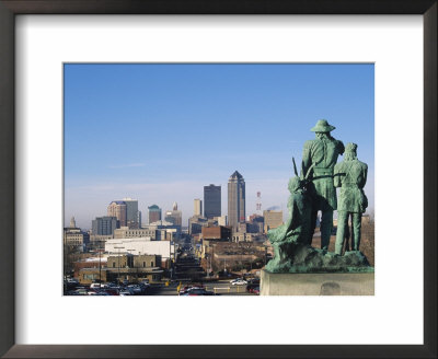 View Of Downtown From State Capitol, Des Moines, Iowa, Usa by Michael Snell Pricing Limited Edition Print image