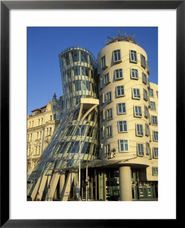 Exterior Of The Dancing House At Rasinovo Embankment, Nove Mesto, Prague, Czech Republic by Richard Nebesky Pricing Limited Edition Print image