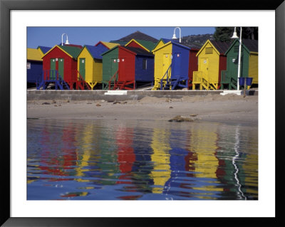 Colorful Bathing Huts, Cape Town, South Africa by Michele Westmorland Pricing Limited Edition Print image