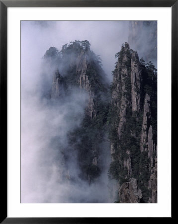 Mt. Huangshan (Yellow Mountain) In Mist, China by Keren Su Pricing Limited Edition Print image