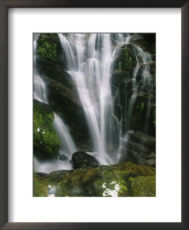 Small Waterfall Near The Milford Track On New Zealands South Island by Mark Cosslett Pricing Limited Edition Print image