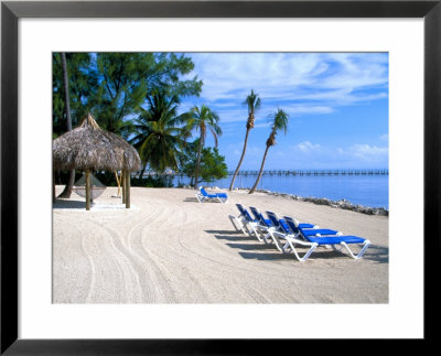 Beach Huts And Chairs, Florida Keys, Florida, Usa by Terry Eggers Pricing Limited Edition Print image