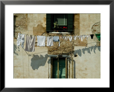 Laundry Hanging On A Line In Venice, Italy by Todd Gipstein Pricing Limited Edition Print image