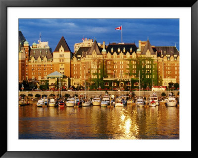 Empress Hotel With Harbour In Foreground, Victoria, Canada by Lawrence Worcester Pricing Limited Edition Print image