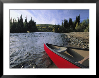 Bow Of Canoe Preparing To Launch Into The Chatanika River by Michael Melford Pricing Limited Edition Print image