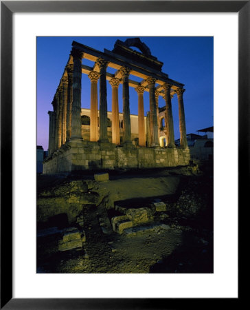 View Of The Roman Temple Of Diana Illuminated At Dusk by James L. Stanfield Pricing Limited Edition Print image