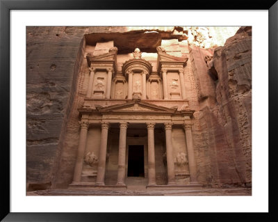 Morning Light On The Treasury, Petra, Unesco World Heritage Site, Wadi Musa, Jordan by Christian Kober Pricing Limited Edition Print image