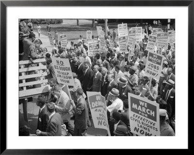 Civil Rights March On Washington, D.C. With Martin Luther King Jr. by Warren K. Leffler Pricing Limited Edition Print image