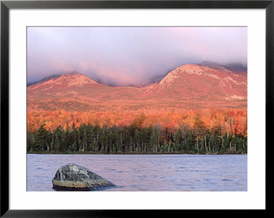 Mt. Katahdin At Dawn, Maine, Usa by Mark Hamblin Pricing Limited Edition Print image