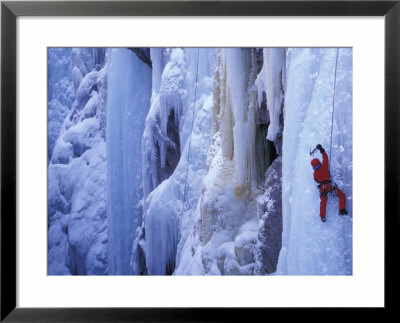 Ice Climbing, Ouray, Colorado, Usa by Lee Kopfler Pricing Limited Edition Print image