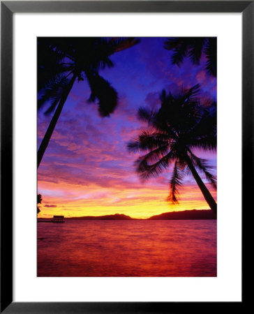 Island Sunset, Marovo Lagoon, Western Province, Solomon Islands by Peter Hendrie Pricing Limited Edition Print image