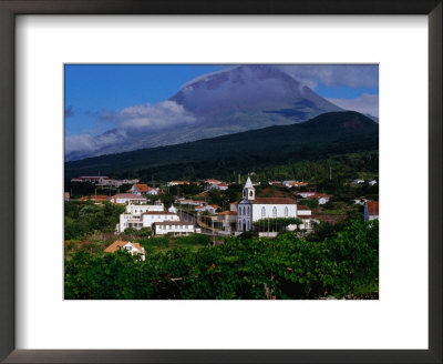 Pico Volcano Above Village On South Coast, Portugal by Wayne Walton Pricing Limited Edition Print image