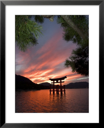 Torii Shrine Gate In The Sea, Miyajima Island, Honshu, Japan by Christian Kober Pricing Limited Edition Print image