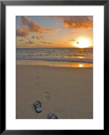 Sandals And Footprints At Sunrise, Lani Kai, Hi by Tomas Del Amo Pricing Limited Edition Print image
