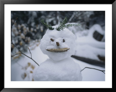 A Smiling Snowman With Twig Arms by Bill Curtsinger Pricing Limited Edition Print image