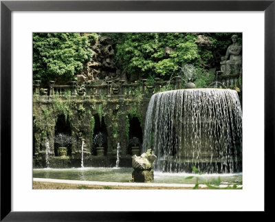 Fountain Of The Oval (Ovato), Overlooked By Tiburtine Sibyl, Tivoli, Lazio, Italy by Nedra Westwater Pricing Limited Edition Print image