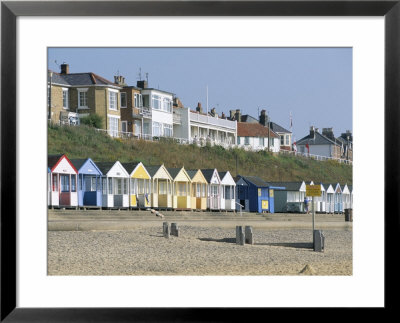 Beach Huts On The Seafront Of The Resort Town Of Southwold, Suffolk, England, United Kingdom by Robert Francis Pricing Limited Edition Print image