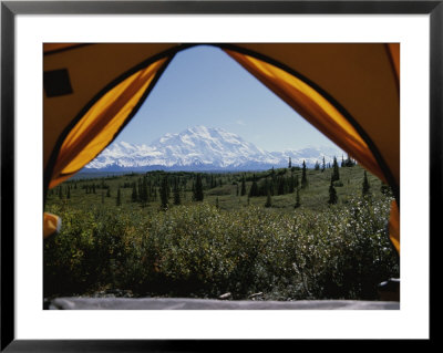 Tent Flaps Open To A Breathtaking View Of Mt. Mckinley by Stacy Gold Pricing Limited Edition Print image
