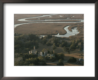 The Ruins Of A Plantation Home Stand Near A Winding River by Jodi Cobb Pricing Limited Edition Print image