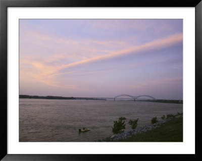 The Sun Sets On The Mississippi River At Memphis, Tennessee by Stephen Alvarez Pricing Limited Edition Print image