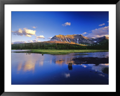 Sofa Mountain Reflects In Beaver Pond, Wateron Lakes National Park, Alberta, Canada by Chuck Haney Pricing Limited Edition Print image