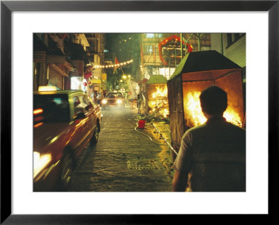 Paper Offerings Are Burned For The Hungry Ghost Festival by Eightfish Pricing Limited Edition Print image