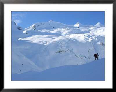 A Back-Country Snowboarder And A Glacier by Skip Brown Pricing Limited Edition Print image