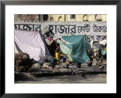 Pavement Dwellers At Kalighat Near Mother Teresa's Sanctuary, Kolkata (Calcutta), India by Tony Waltham Pricing Limited Edition Print image