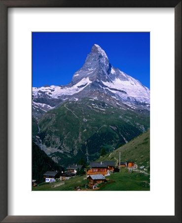 Matterhorn Towering Above Hamlet Of Findeln, Valais, Switzerland by Gareth Mccormack Pricing Limited Edition Print image