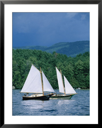 Sailboats And Darkening Sky, Lake Champlain, New York by Skip Brown Pricing Limited Edition Print image