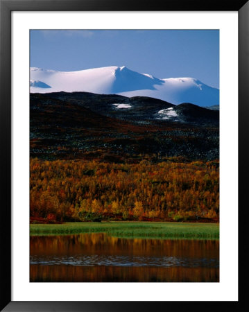 Snow Covered Peaks And Autumn Colours, Skjak, Norway by Anders Blomqvist Pricing Limited Edition Print image