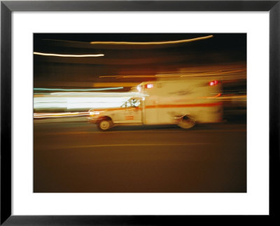 An Ambulance Rushes Past At Night by Stephen St. John Pricing Limited Edition Print image