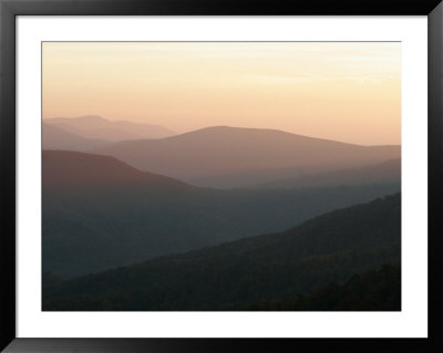 Twilight View Of Blue Ridge Range At Dusk From Range View Overlook by Charles Kogod Pricing Limited Edition Print image